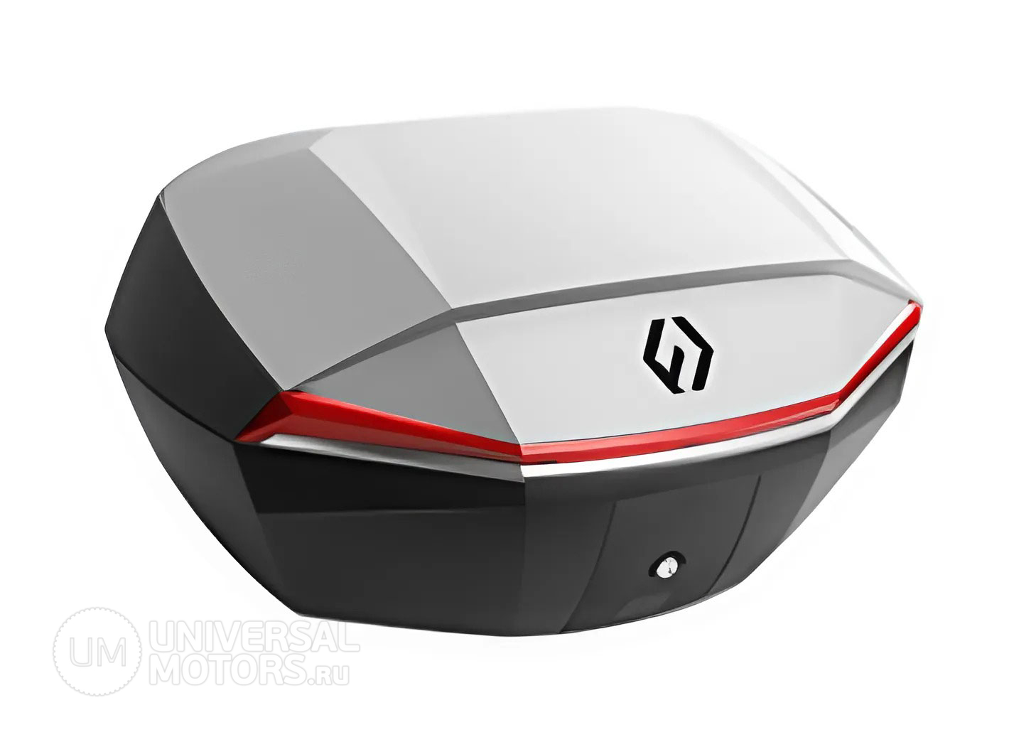 Кофр Furchtlos SHIELD Top Case L LUXE 48л White/Red + Крышка для кофра SHIELD Top Case L, белая