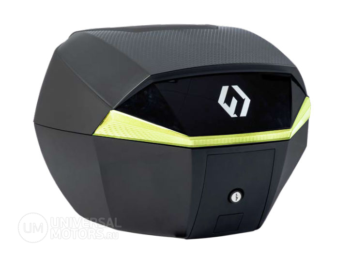 Кофр Furchtlos SHIELD Top Case S LUXE Black/Yellow + Крышка для кофра SHIELD Top Case S, чёрная