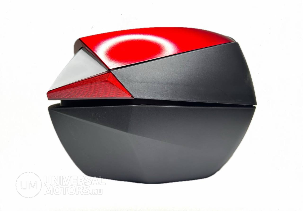 Кофр Furchtlos SHIELD Top Case S LUXE White/Red + Крышка для кофра SHIELD Top Case S, красная