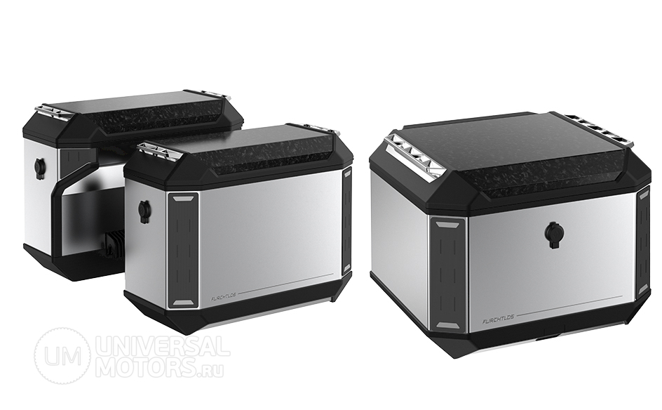 Кофры Furchtlos RANGER TOP CASE 50л, SIDE CASES 36л LEFT + 31л RIGHT ADV Aero Aluminum
