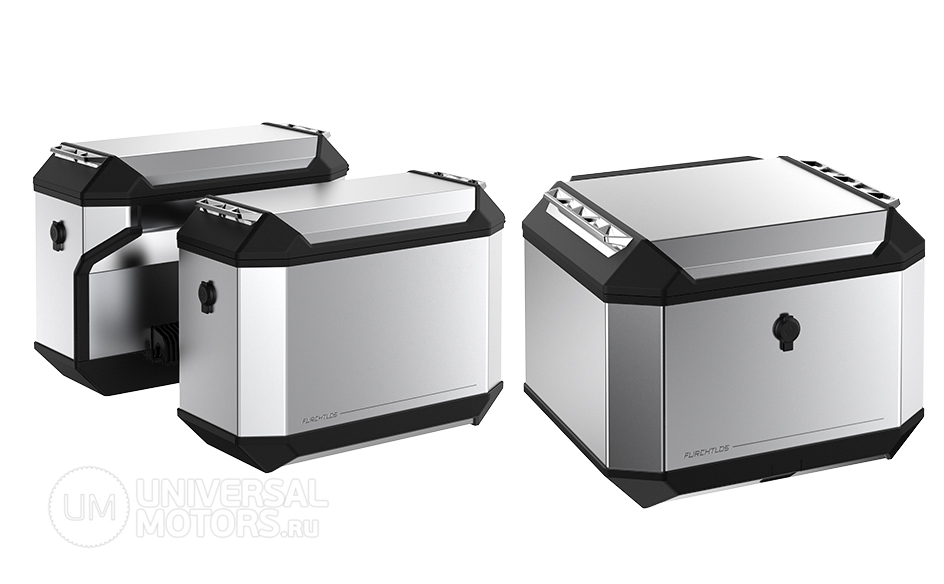 Кофры Furchtlos RANGER TOP CASE 50л, SIDE CASES 36л LEFT + 31л RIGHT Aero Aluminum