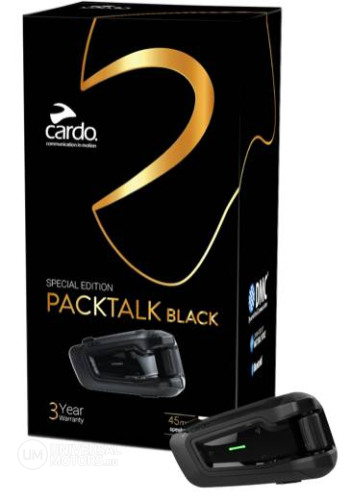 Мотогарнитура  CARDO PACKTALK BLACK JBL SINGLE