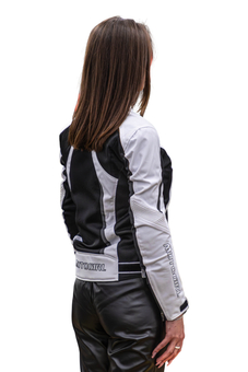 Мотокуртка женская MOTOBOY SJW-06 AIR Black white (1761751838472)