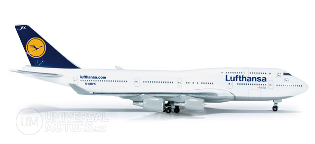 Фото: Модель самолёта Herpa Lufthansa Boeing 747-400 D-ABVX Schleswig-Holstein