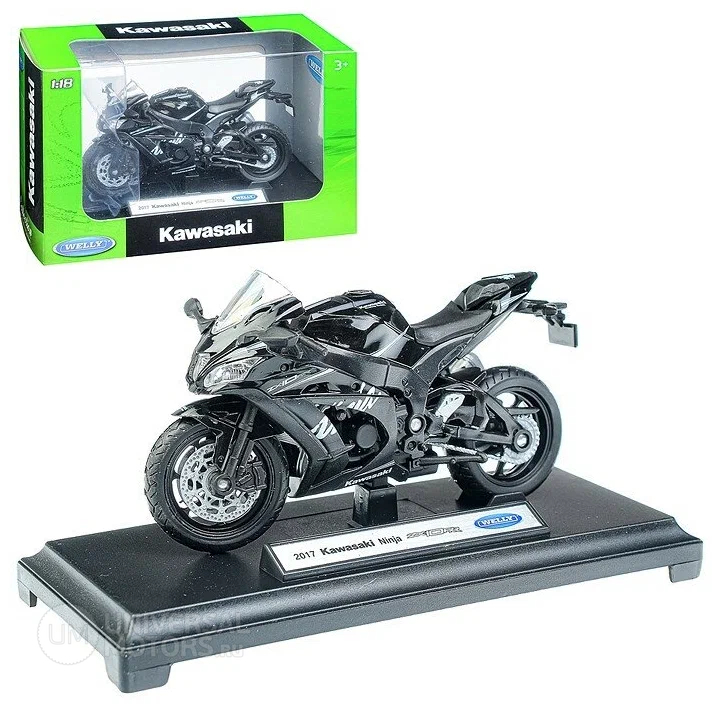 Фото: Модель мотоцикла Kawasaki  Ninja ZX-10RR 1:18 Черный